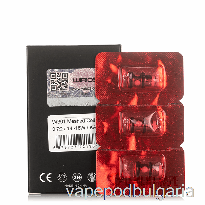 Vape Технически характеристики Hellvape X Wirice резервни бобини с горно зареждане 0.7ohm T3-01 мрежести бобини